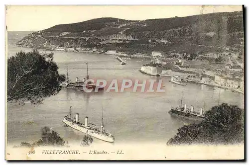 Cartes postales Villefranche L&#39Escadre Bateaux