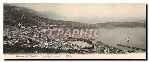 Cartes postales CARTE PANORAMIQUE Villefranche Panorama Vue prise du col de Montalban