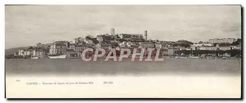 Ansichtskarte AK CARTE PANORAMIQUE Cannes Panorama du Suquet vue prise du nouveau Mole