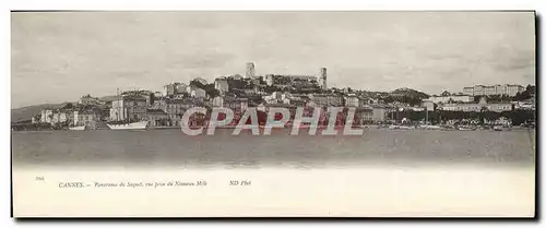 Cartes postales CARTE PANORAMIQUE Cannes Panorama du Suquet vue prise du nouveau Mole