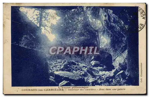 Cartes postales Courson les Carrieres Interieur des Carrieres Jour dans une galerie