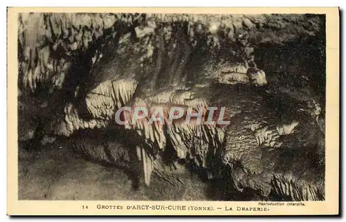 Cartes postales D&#39Arcy Sur Cure Grottes La Draperie