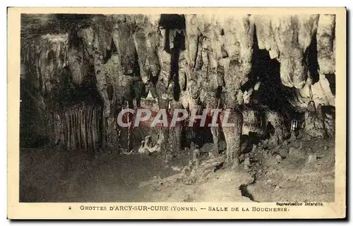 Ansichtskarte AK D&#39Arcy Sur Cure Grottes Salle De La Boucherie