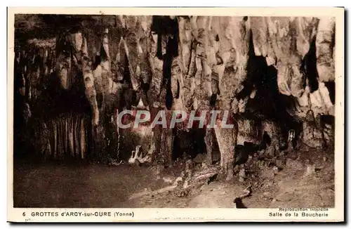 Cartes postales D&#39Arcy Sur Cure Les Grottes Salle de la boucherie