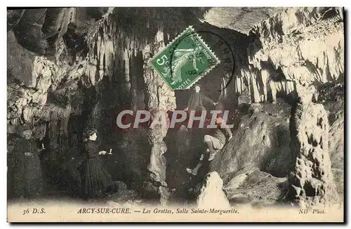 Ansichtskarte AK Arcy Sur Cure Les Grottes Salle Sainte Marguerite