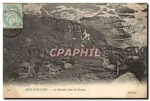 Cartes postales Arcy Sur Cure La Descente Dans les Grottes