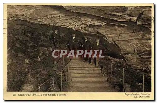 Cartes postales Arcy Sur Cury Grottes la descente