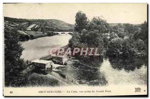 Ansichtskarte AK Arcy Sur Cury La Cure Vue Prise du Grand Pont