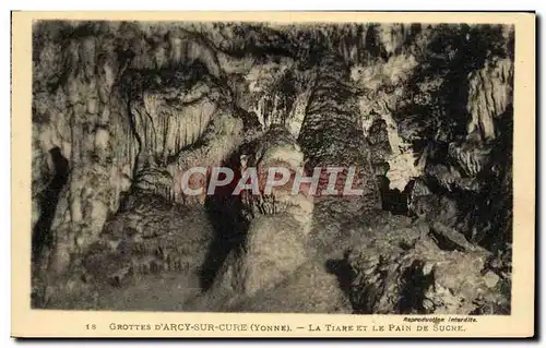 Cartes postales Arcy Sur Cury Grottes D'Arcy La Tiare et le pain de sucre