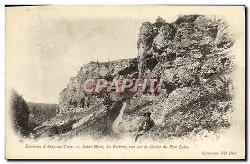 Cartes postales Arcy Sur Cury Saint More les Rochers Vue Sur La Grotte du Pere Leleu