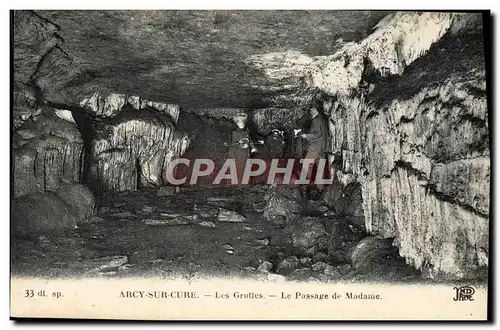 Cartes postales Arcy Sur Cury Les Grottes Le Passage De Madame