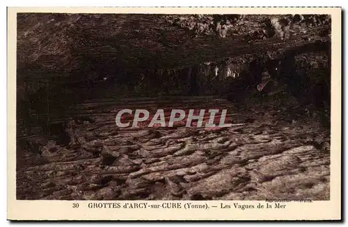 Cartes postales Arcy Sur Cury Les Grottes Les Vagues de la Mer