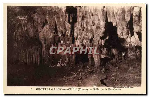 Ansichtskarte AK Arcy Sur Cury Les Grottes Salle de la Boucherie