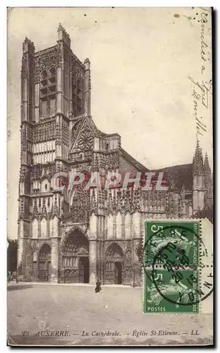 Ansichtskarte AK Auxerre La Cathedrale Eglise St Etienne