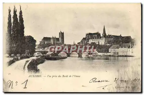 Ansichtskarte AK Auxerre Vue Prise des Bords de L&#39Yonne