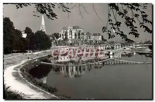 Moderne Karte Auxerre L&#39Yonne Vue Generale