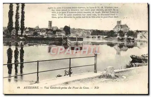 Ansichtskarte AK Auxerre Vue Generale Prise du Pont De Gien