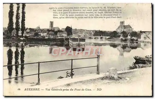 Cartes postales Auxerre Vue Generale Prise du Pont De Gien