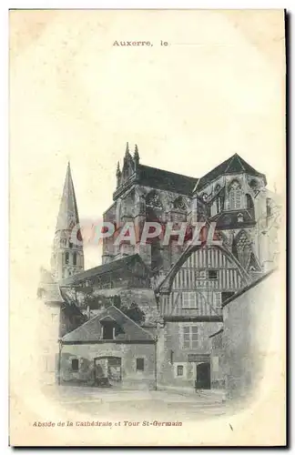 Cartes postales Auxerre Abside de la cathedrale et Tour St Germain