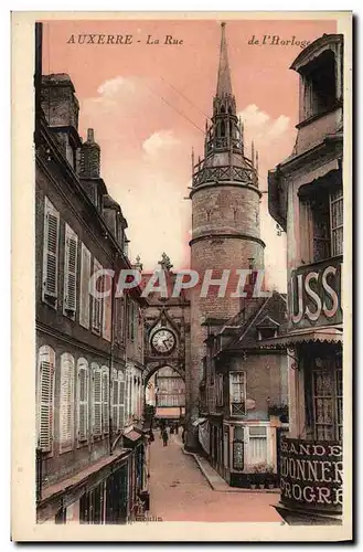 Cartes postales Auxerre La rue de L&#39Horloge