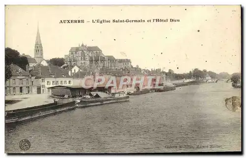 Cartes postales Auxerre L&#39Eglise Saint Germain et L&#39Hotel Dieu