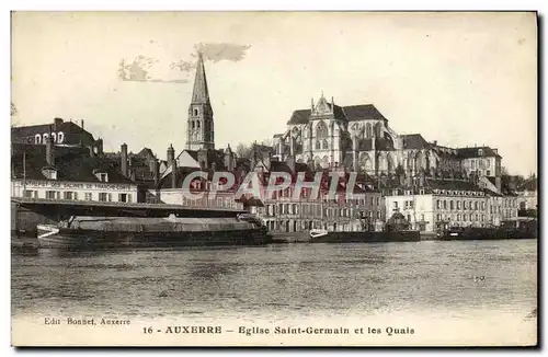 Cartes postales Auxerre Eglise Saint Germain et les Quais