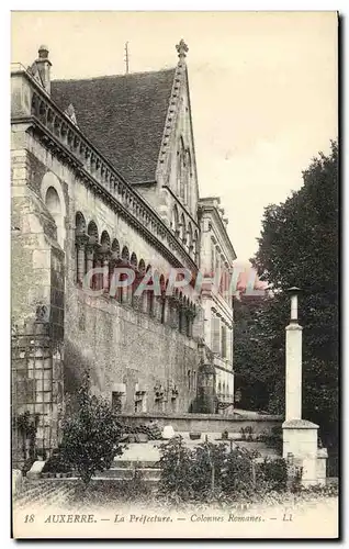 Cartes postales Auxerre La Prefecture Colonnes Romanes