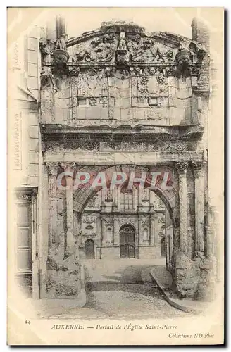 Ansichtskarte AK Auxerre Portail de L&#39Eglise Saint Pierre