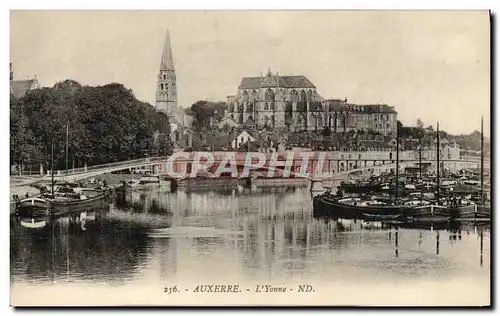 Ansichtskarte AK Auxerre L&#39Yonne Bateaux Peniches