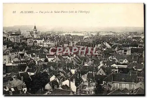 Ansichtskarte AK Auxerre Vue Prise Saint Pierre Cote de l&#39horloge