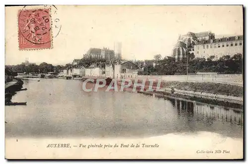 Ansichtskarte AK Auxerre Vue Generale Prise du Pont de La Tournelle