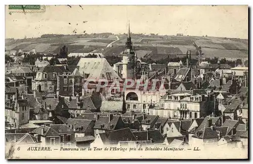 Ansichtskarte AK Auxerre Panorama Sur la Tour de L&#39Horloge Pris du Belvedere Manificaier