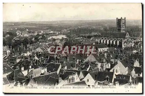 Ansichtskarte AK Auxerre Vue Prise Du Belvedere Manifacier vers l&#39eglise Saint Pierre