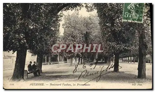 Cartes postales Auxerre Boulevard Vauban Les Promenades