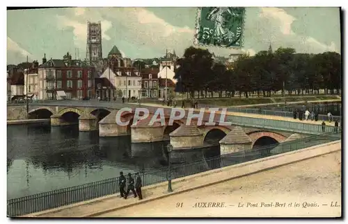 Cartes postales Auxerre Le Pont Paul Bert et les Quais