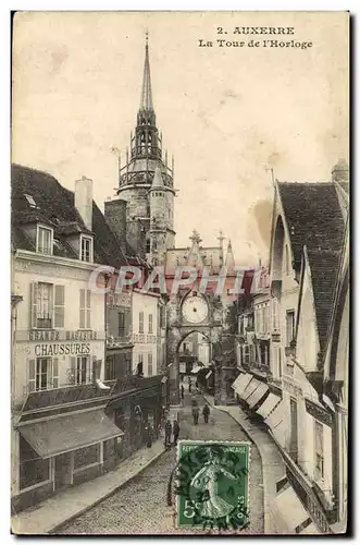 Cartes postales Auxerre La Tour de L&#39Horloge Grands magasins Chaussures