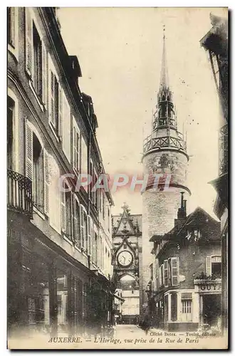 Cartes postales Auxerre L&#39Horloge Vue Prise de la Rue de Paris