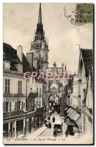 Cartes postales Auxerre La Rue de L&#39Horioge