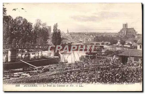 Ansichtskarte AK Auxerre Le Pont du Chemin de Fer