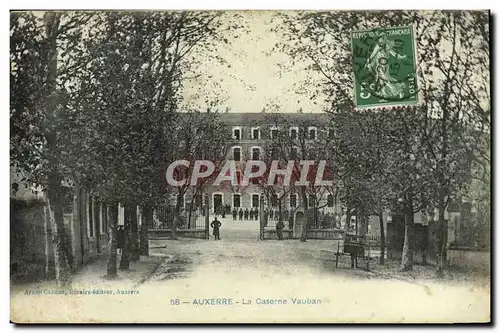 Cartes postales Auxerre La Caserne Vauban Militaria