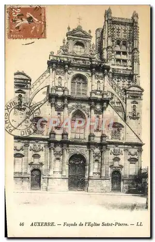 Ansichtskarte AK Auxerre Facade de L&#39Eglise Saint Pierre