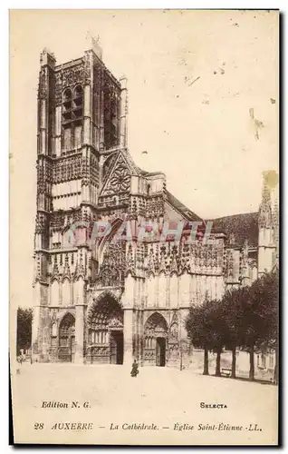 Ansichtskarte AK Auxerre La Cathedrale Eglise Saint Etienne