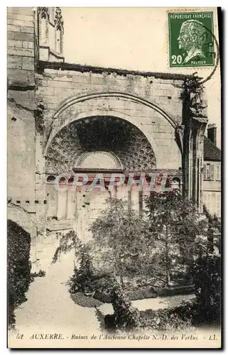 Cartes postales Auxerre Ruines de L&#39Ancienne Chapelle ND des Vertus