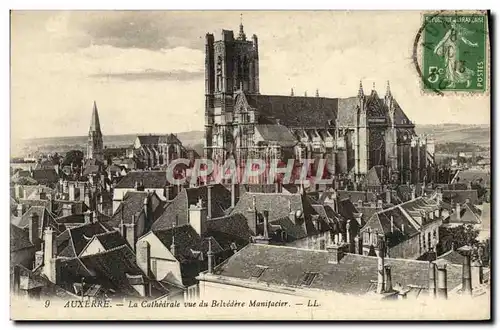 Cartes postales Auxerre La Cathedrale Vue du Belvedere Manifacier