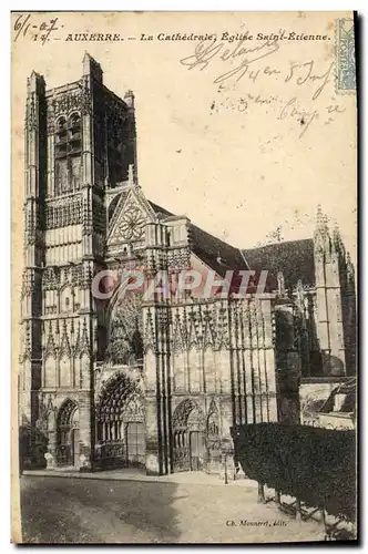 Ansichtskarte AK Auxerre La Cathedrale Eglise Saint Etienne