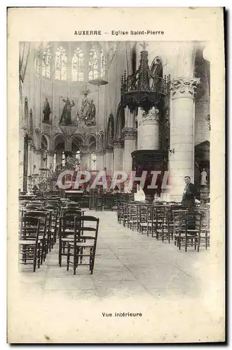 Ansichtskarte AK Auxerre Vue Interieure Eglise Saint Pierre