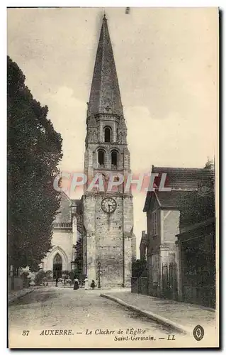 Ansichtskarte AK Auxerre Le Clocher de L&#39Eglise Saint Germain