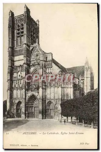 Ansichtskarte AK Auxerre La Cathedrale Eglise Saint Etienne