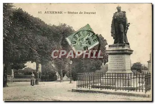 Cartes postales Auxerre Statue de Davout