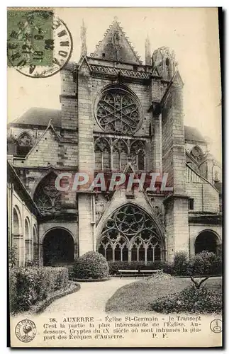 Cartes postales Auxerre L&#39Eglise Saint Germain Le transept